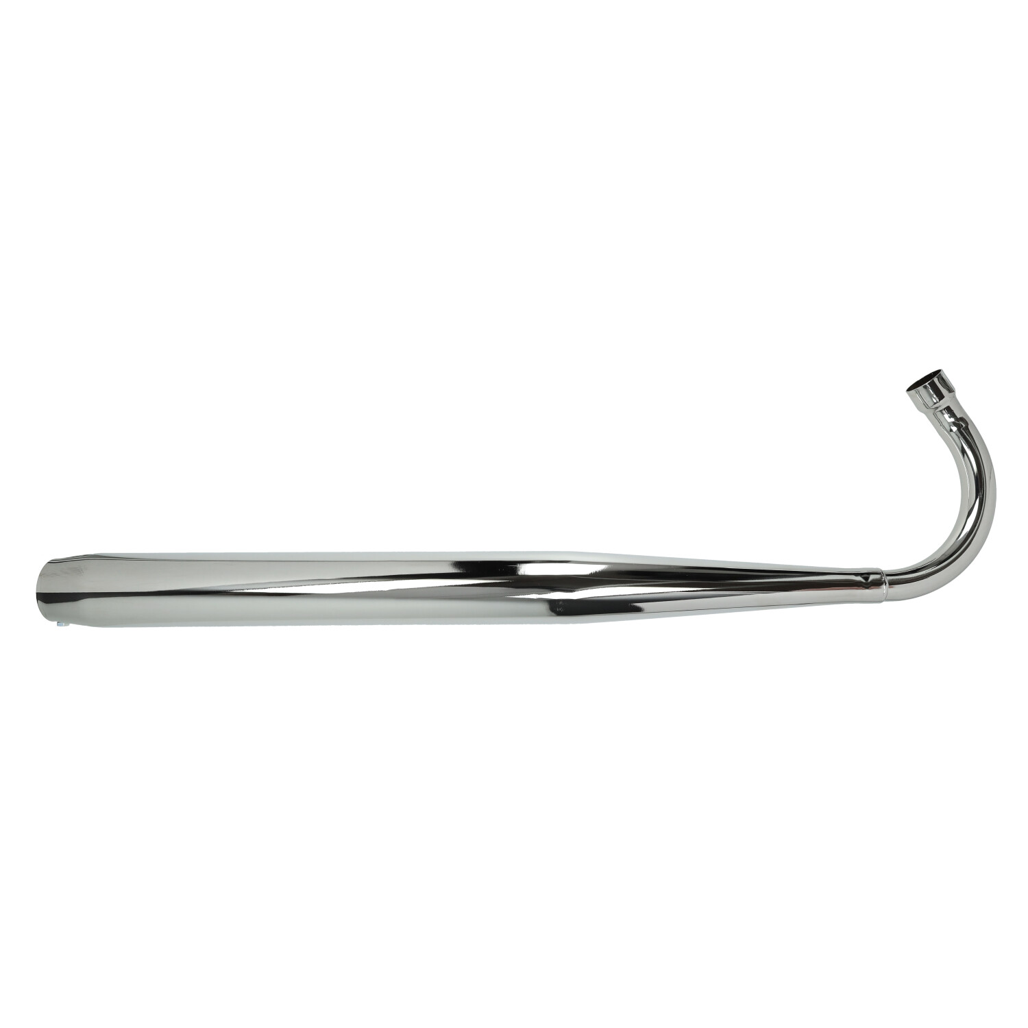 Fluisteruitlaat chroom korte bocht 36/32mm voor Zündapp brommer