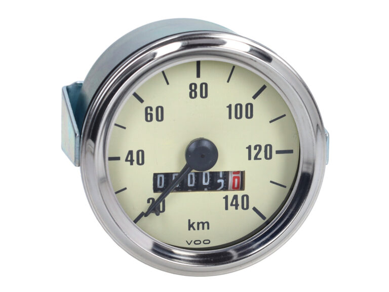Km tellerklok 140km/u 60mm creme — geschikt voor Kreidler