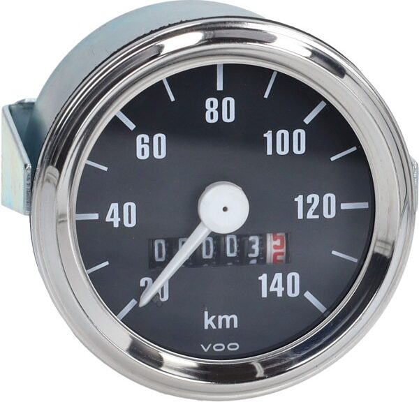 km tellerklok 140km/u 60mm zwart puch