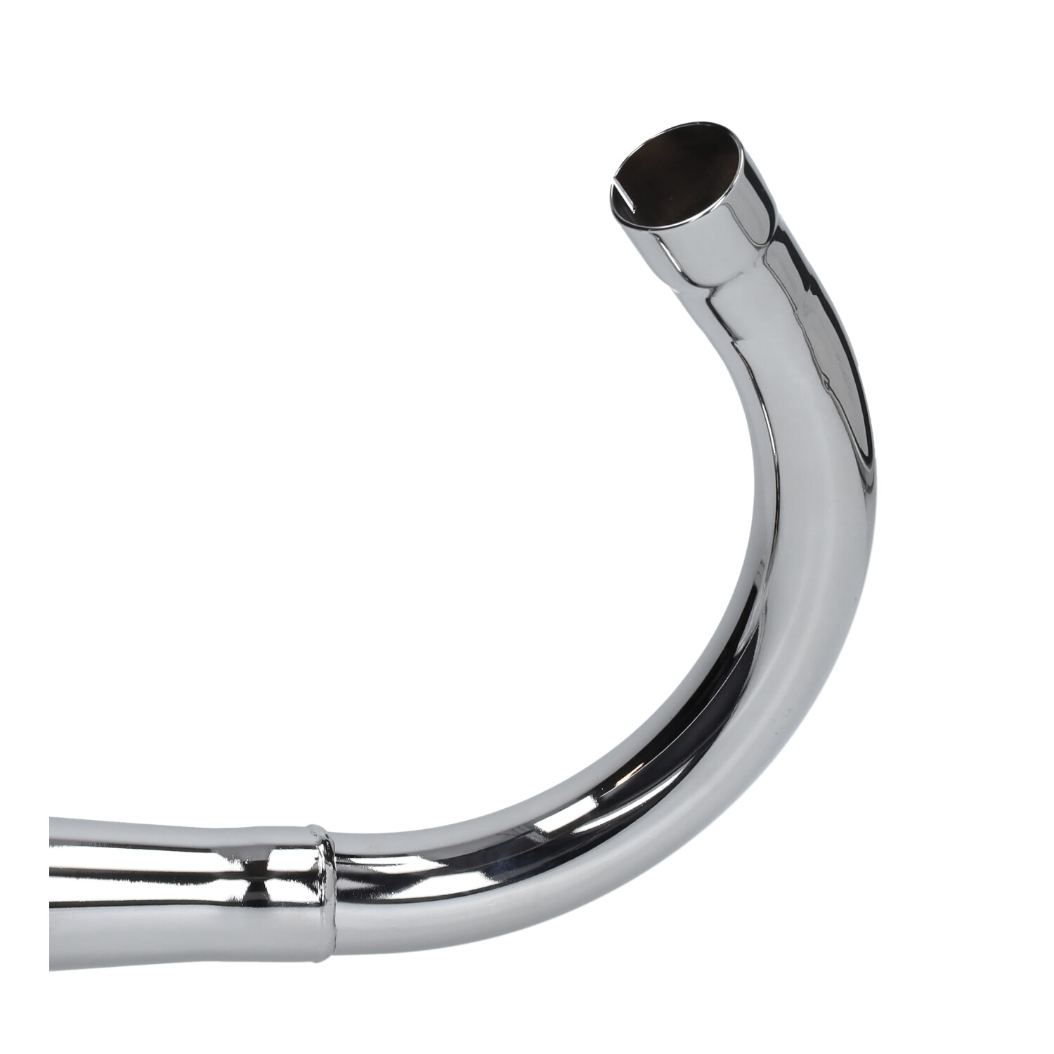 Fluisteruitlaat Korte Bocht 32/32mm Chroom Voor Zündapp - Afbeelding 2