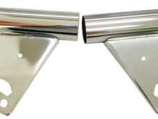 Chromen koplampoorset vierkant voor Zündapp 529 530