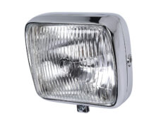 Farol quadrado cromado GUIA para ciclomotores Kreidler e Zündapp