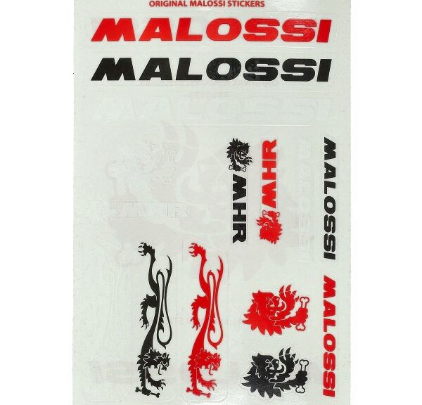 stickerset malossi zwart/rood 12-delig 3314153