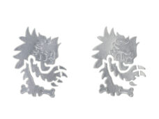 Sticker Malossi 3D leeuw 10cm zilver
