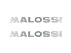 Sticker Malossi woord [malossi] 3D 21cm zilver