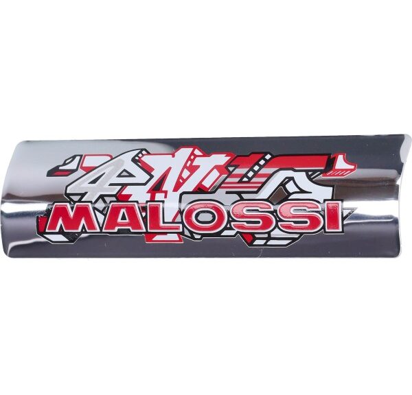 embleem malossi uitlaat aluminium 35x119mm chroom 3314869b