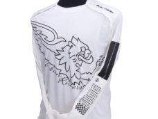 t-shirt lange mouwen malossi Bar Code L wit/zwart 4115282.w5