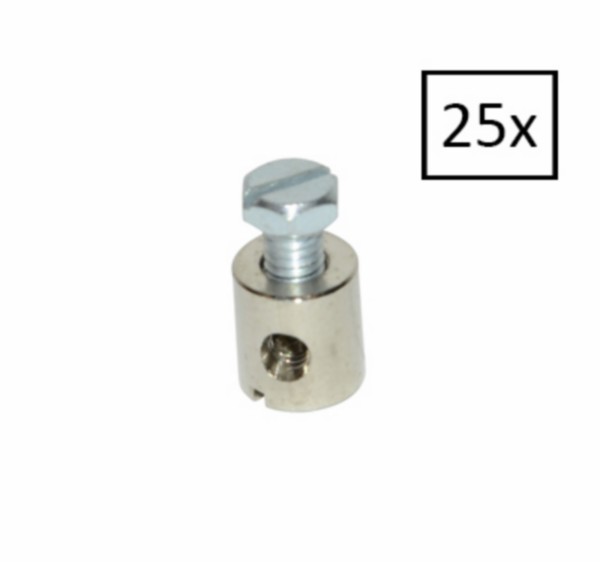 Schroefnippel 8x9mm universele kabelnippel pakket van 25 stuks