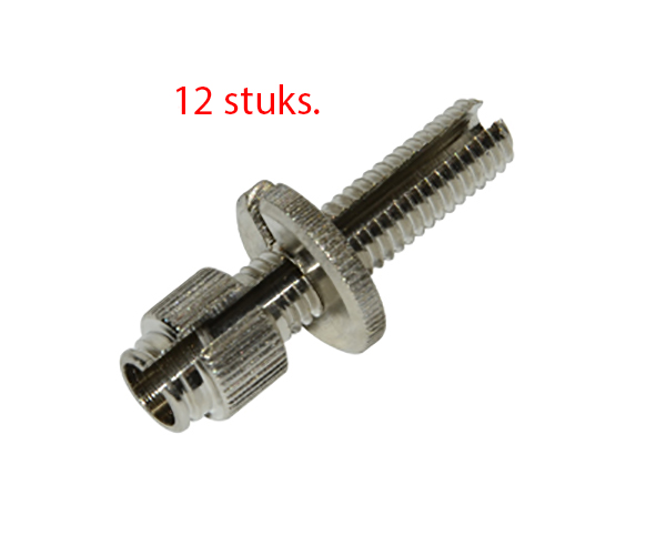 Stelbout kabel recht messing 8mm