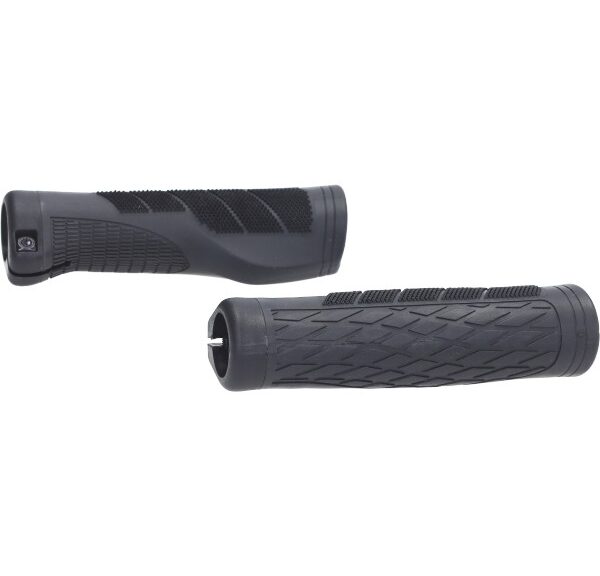Zwarte fatbike handvatset met klemring 22mm 135mm twee stuks