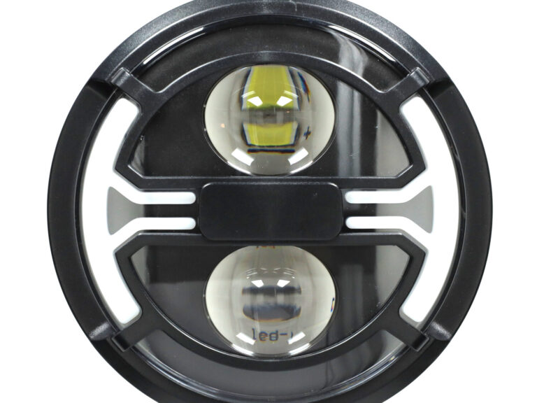 Koplamp Origineel LED + montageset met 5 polige stekker (knipperlichten ingebouwd) V8 fatbike