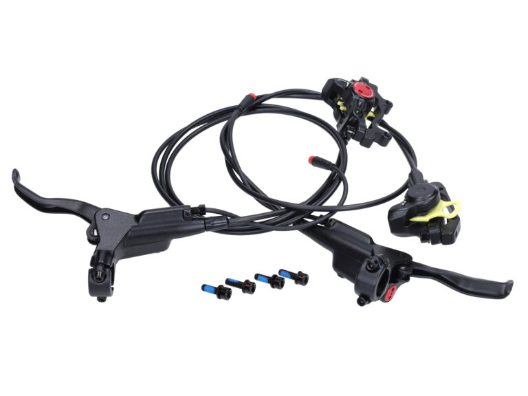 Remhendel + pomp hydraulisch + remleiding + remklauw set voor/achterzijde V8 fatbike