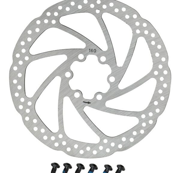 RVS remschijf 160mm 6-gaats voor fatbike en e-bike