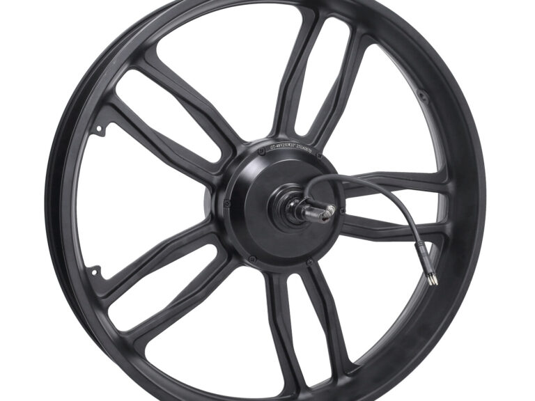 Achterwiel 20 inch met 250W naafmotor 48V zwarte stekker fatbike