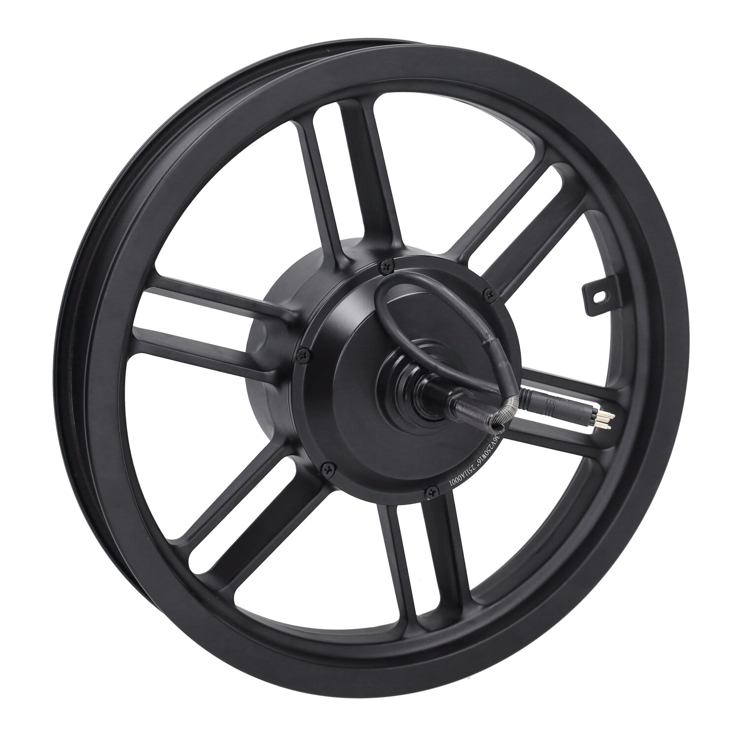 Achterwiel 16 inch naafmotor 250W 36V V8 Mini Fatbike zwart
