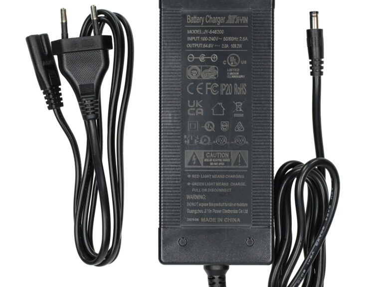 Acculader 54.6v 2a 2.1 Stekker V20 Pro Fatbike