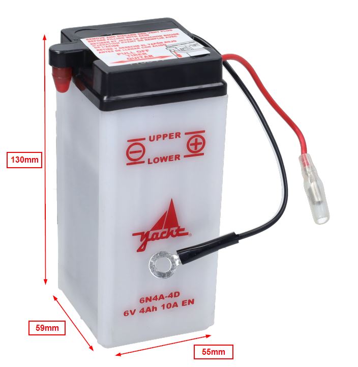 Accu 6n4a-4d 6v 4ah Voor Yamaha Fs1-dx - Afbeelding 5
