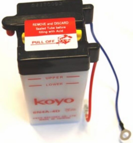 Accu 6N4A-4D 6V 4Ah voor Yamaha FS1-DX bromfiets