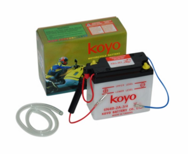 6V 4Ah accu 6N4B-2A-3 voor Honda Camino en Yamaha DT-MX