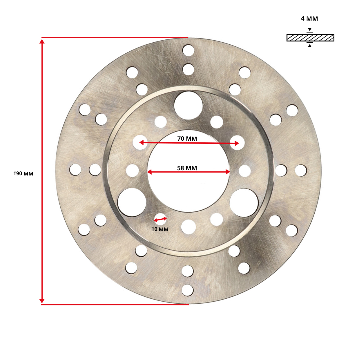 DMP remschijf 9-gaats 190mm universeel scooter brommer aftermarket