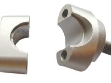 Stuurklem boven onder zilver 2-delig Yamaha FS1 brommer