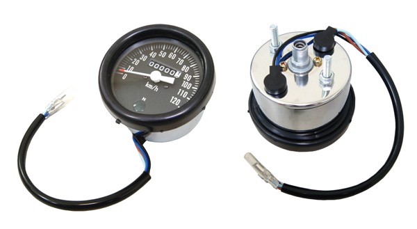 Originele chromen kilometerteller Yamaha FS1 tot 120 km/u