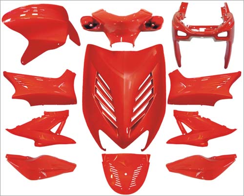 Plaatwerkset DMP special rood 11-delig aerox — geschikt voor MBK Nitro