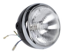 Faro redondo de 145 mm, color negro, completo para Yamaha FS1.