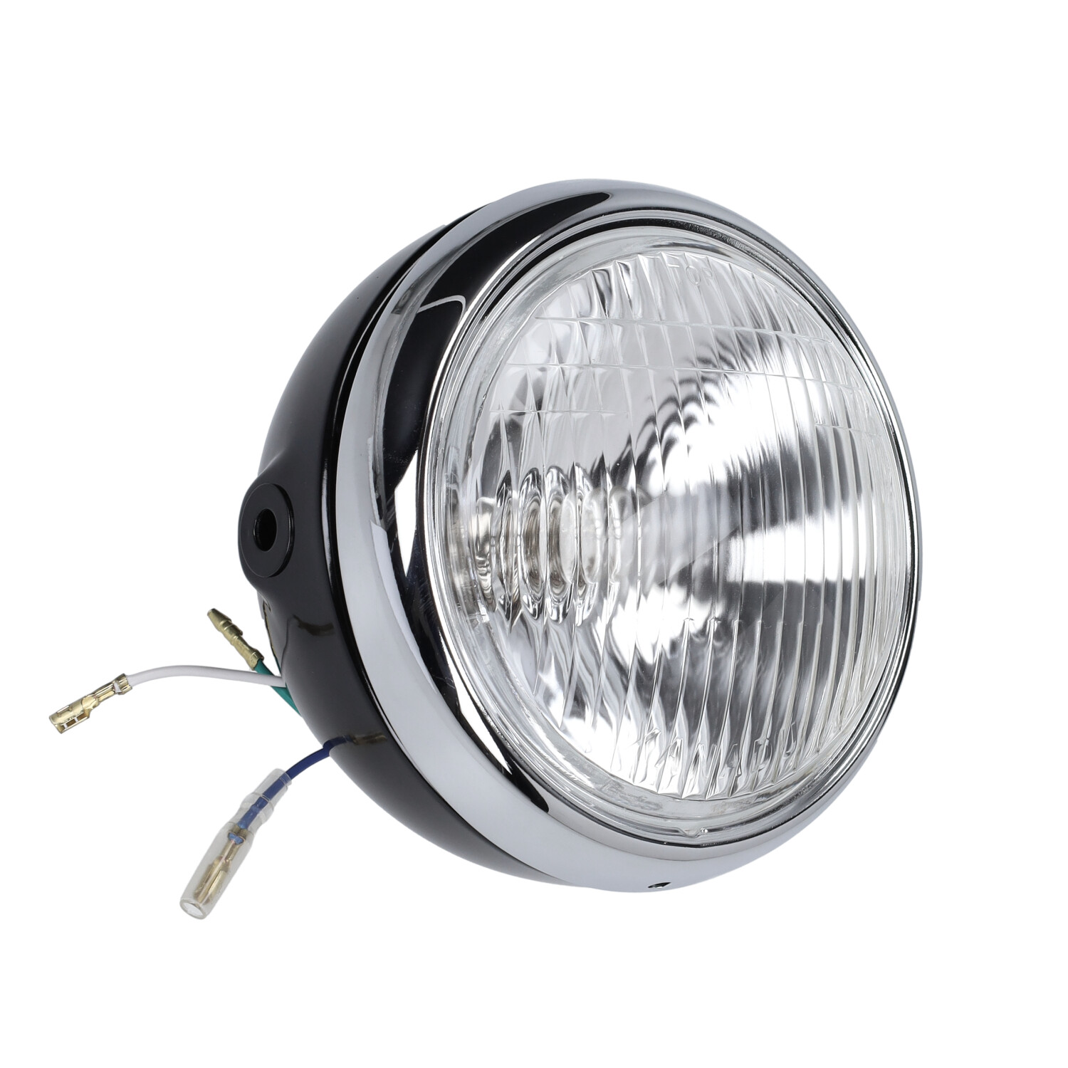 Ronde koplamp 145mm zwart compleet voor Yamaha FS1