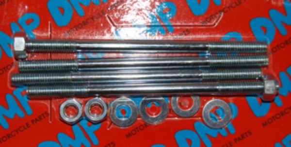 DMP cilindertapeindset M6x107mm met moeren voor Puch Maxi Yamaha FS1 Minarelli Verticaal