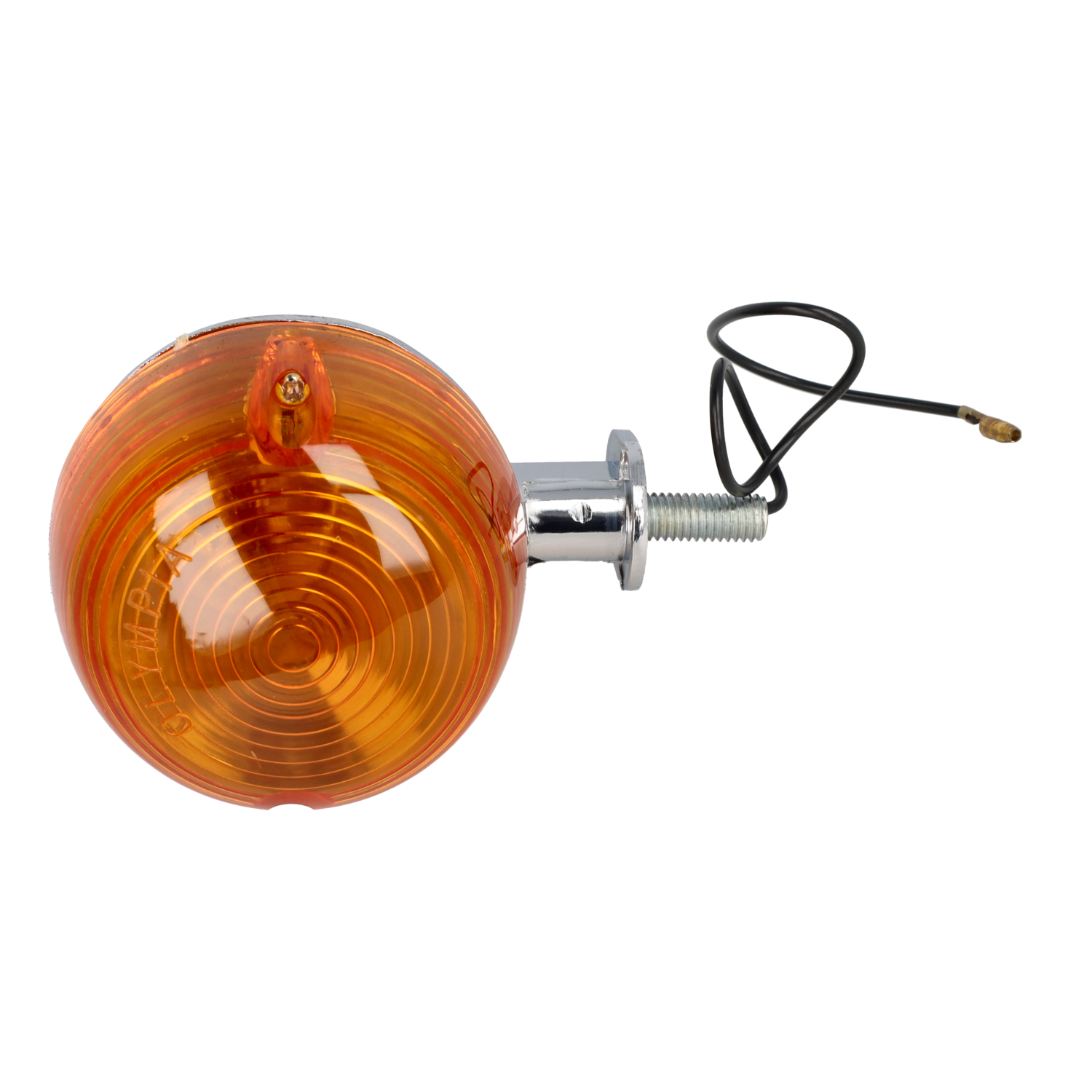 Korte chromen knipperlichtbol voor Yamaha FS1 brommer