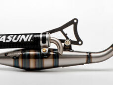 Yasuni-Z Carbon uitlaat TUB901C voor Minarelli horizontaal motorblok