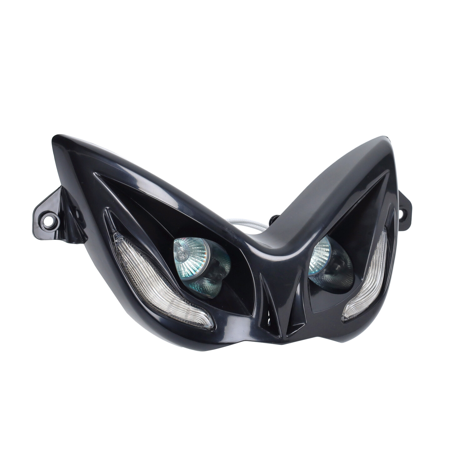 Koplamp Dmp Halogeen Met Led Knipperlichten Zwart Voor Yamaha Aerox En Mbk Nitro 2t - Afbeelding 3