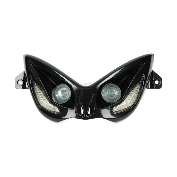 DMP halogeen koplamp met LED knipperlichten zwart Yamaha Aerox MBK Nitro