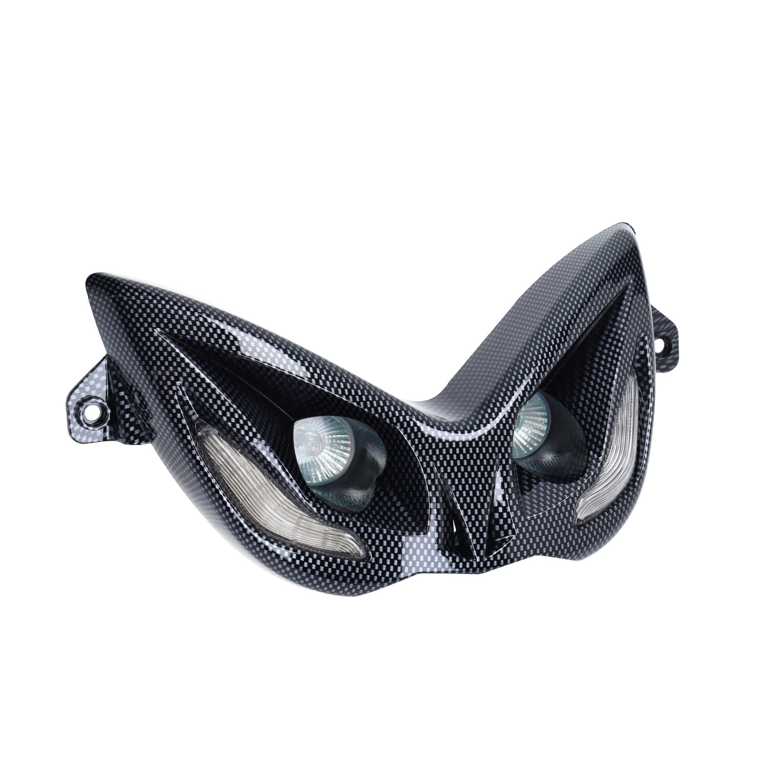 Koplamp Dmp Halogeen Met Led Knipperlichten Carbon Voor Yamaha Aerox 2t / Mbk Nitro - Afbeelding 3