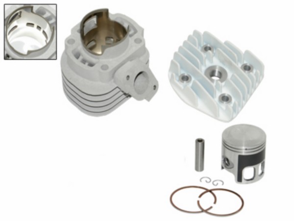 Kaisoku 48mm big bore cilinderkit met kop voor Minarelli horizontaal luchtgekoeld