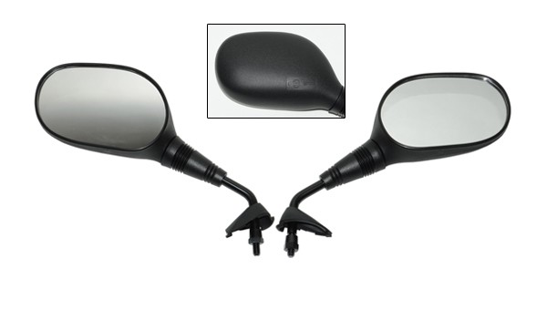 DMP zwarte spiegelset M8 origineel model voor Yamaha Neos en MBK Ovetto 2T