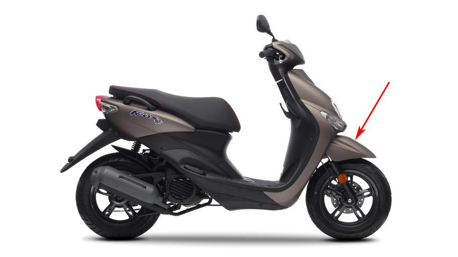 Origineel voorspatbord Yamaha Neo titanium bruin grijs 5C2F151100PN