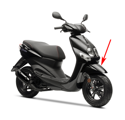 Voorspatbord Yamaha origineel zwart — geschikt voor Yamaha Midnight Smx Neo