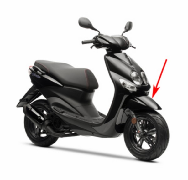 Origineel Yamaha voorspatbord Midnight Zwart voor Neo's 50 4T