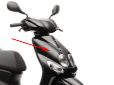 Origineel Yamaha voorscherm boven zwart midnight Neo SMX