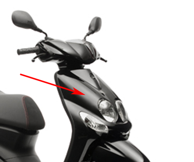 Aripă față superioară originală Yamaha, neagră, midnight, Neo SMX