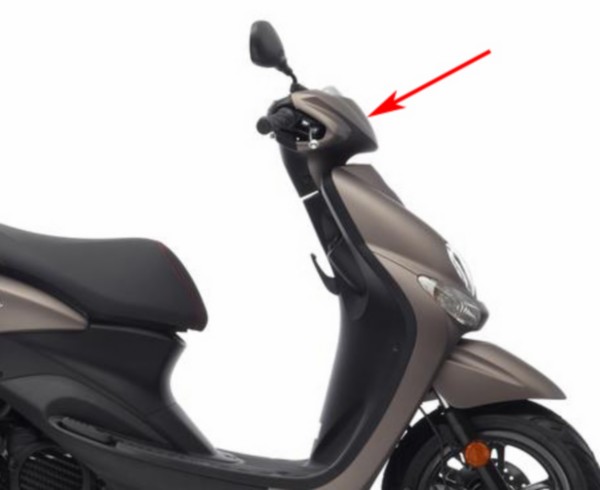 Originele Yamaha stuurkap boven titaniumbruin grijs Neo's 5C3