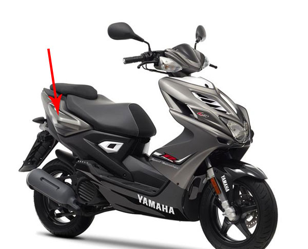 Zijscherm Yamaha origineel rechts grijs mat — geschikt voor Yamaha Aerox