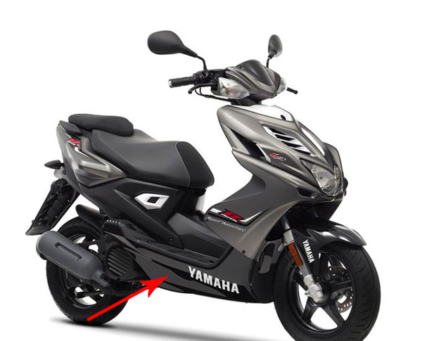 Onderspoiler Yamaha origineel zwart — geschikt voor Yamaha Aerox