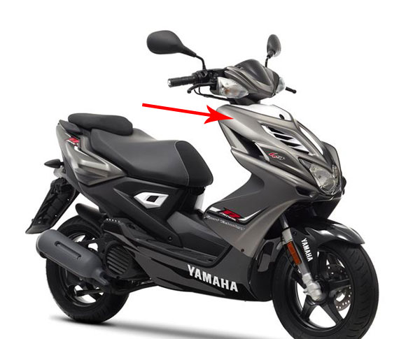 Voorscherm Yamaha origineel boven grijs mat — geschikt voor Yamaha Aerox