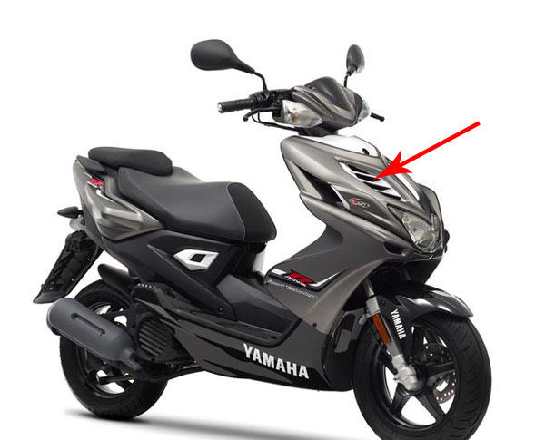 Rooster Yamaha origineel voorscherm wit — geschikt voor Yamaha Aerox
