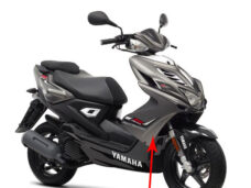 Original Yamaha Aerox unterer vorderer Kotflügel, mattgrau, 2013