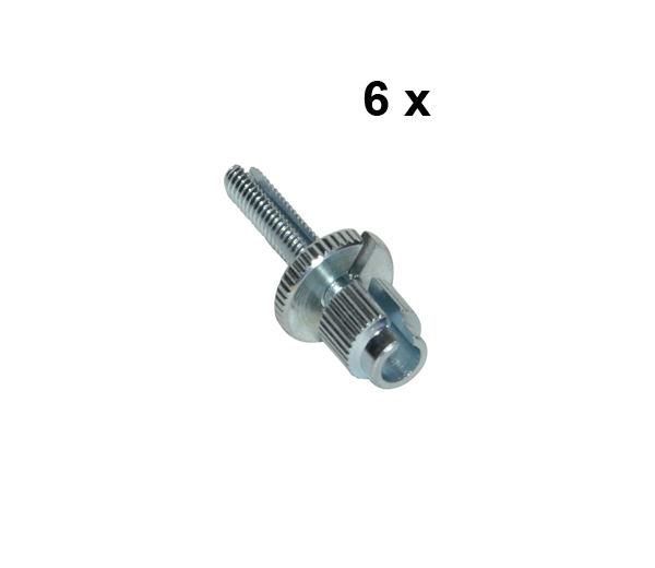 Stelbout + gleuf m6 6pcs d36