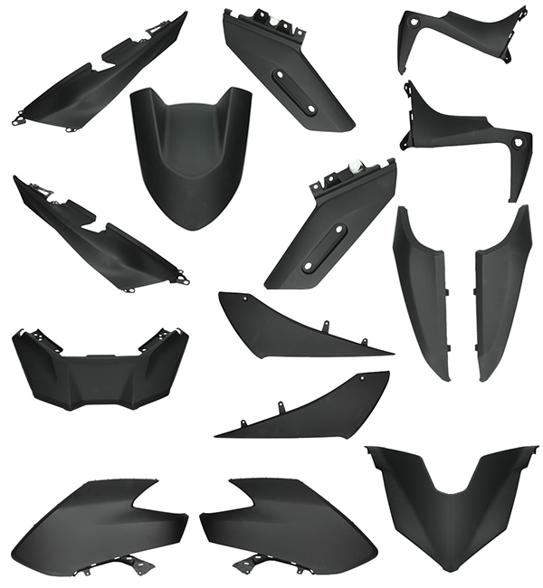 Plaatwerkset 15-delig zwart mat voor Yamaha T-Max 530 2016